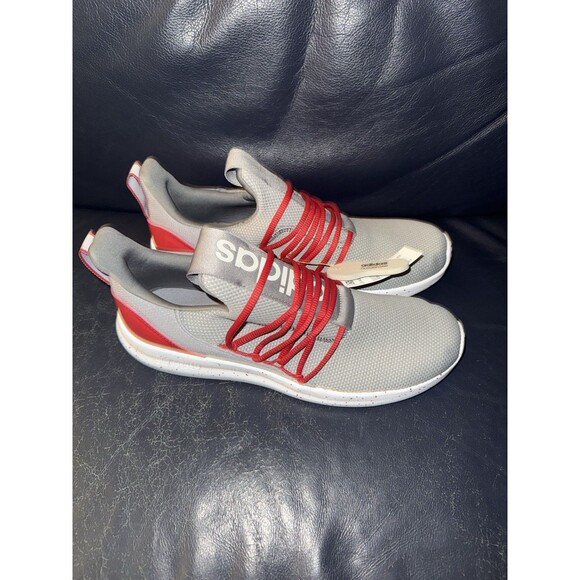 Adidas Lite Racer Adapt 7.0 Running Shoes Gray White Red JR0548 Mens Size 11